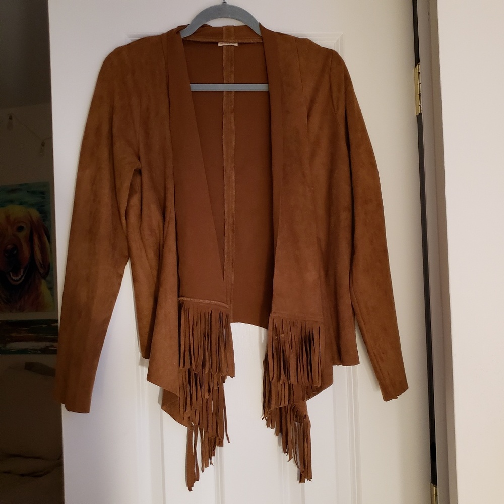 Hollister Faux Suede 70's Inspired Fringe Jacket